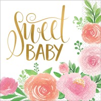 16 Sweet Baby Girl Servietten 33cm