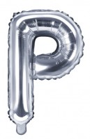 Buchstabe P Folienballon silber 35cm