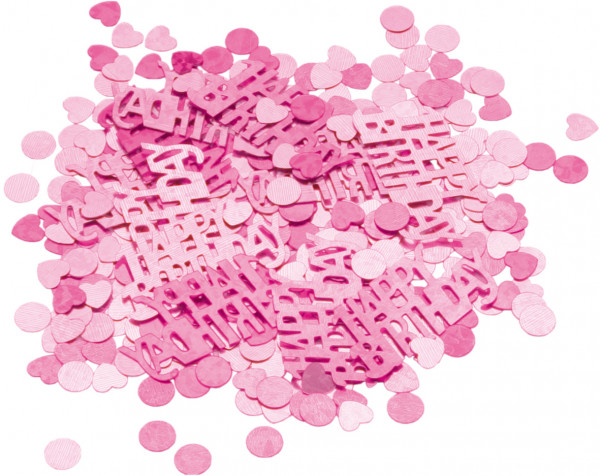 Happy Birthday Partyspaß Streudeko rosa