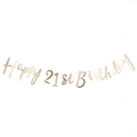 Happy 21st Birthday Girlande gold 1,5m