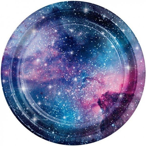 8 Galactic Birthday Pappteller 22cm