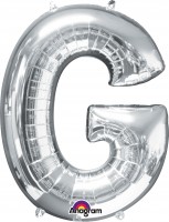 Folienballon Buchstabe G silber 81cm