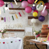 Boho Flowers Just Married Tortendeko
