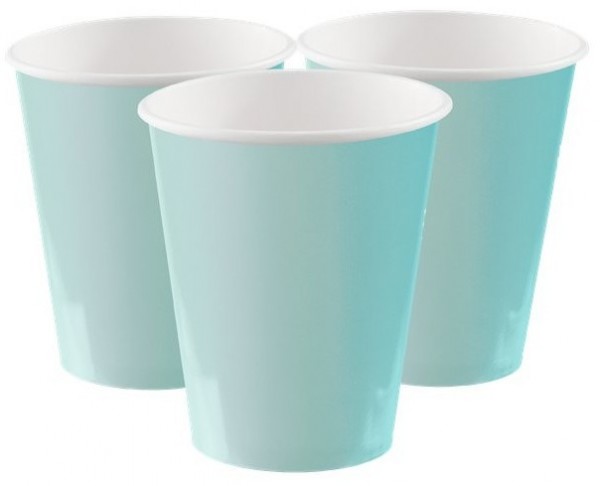 14 Minttürkise Pappbecher Boleo 270ml