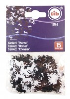 Pferde Traum Streudeko Schwarz Braun Weiß 15g