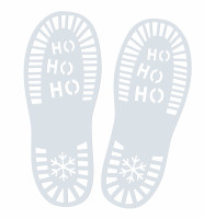 2 Schneefreuden Santas Spuren Schablonen