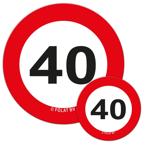 Verkehrsschild 40 Streudeko