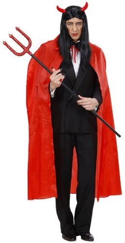 Halloween Umhang Teufel in Rot 130cm