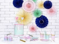 3 Papierrosetten Kate hellrosa