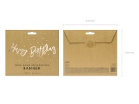 Vorschau: Roségold metallic Birthday Girlande 62 x 16,5cm
