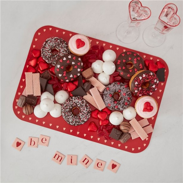 Valentines Servierplatte mit Buchstaben 42 x 29,7cm