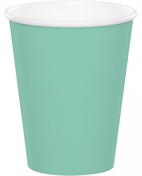 8 Mintgrüne Pappbecher Rumba 256ml