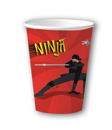 8 Ninja Party Becher 200ml