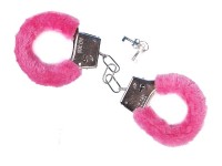 Plüsch-Handschellen feurig Rosa