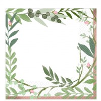 16 Green Love Papierservietten 33cm