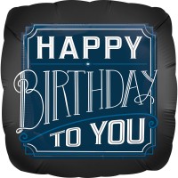 Edler Happy Birthday Folienballon 45cm