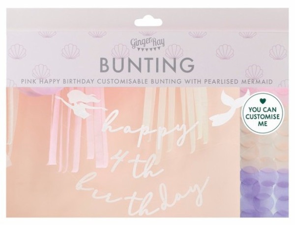 Be Mermaid personalisierbare Girlande 2m 3