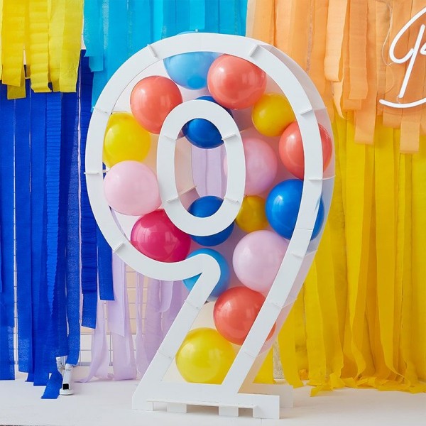 Befüllbarer Zahl 9 Ballonstand 4