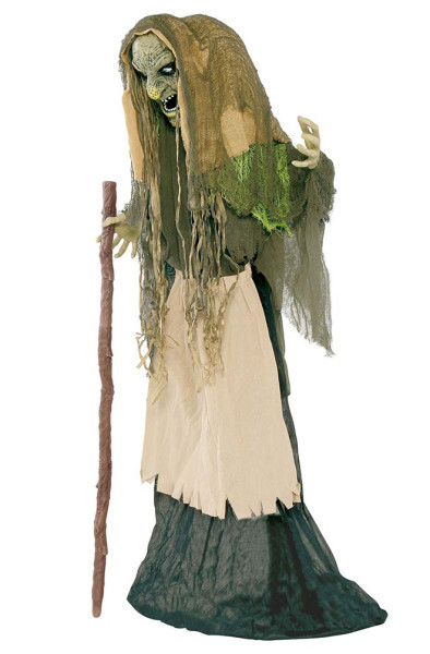 Horror Hexe animiert mit Licht 160cm
