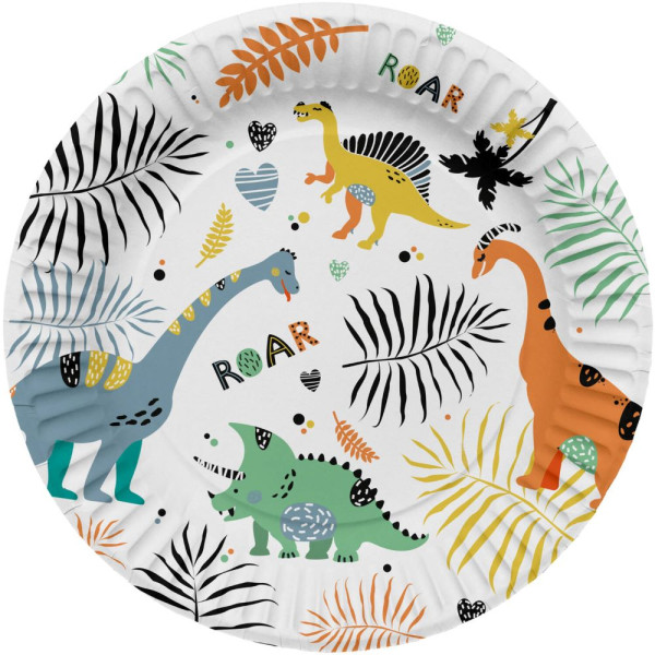 8 Little Dino Pappteller 23cm