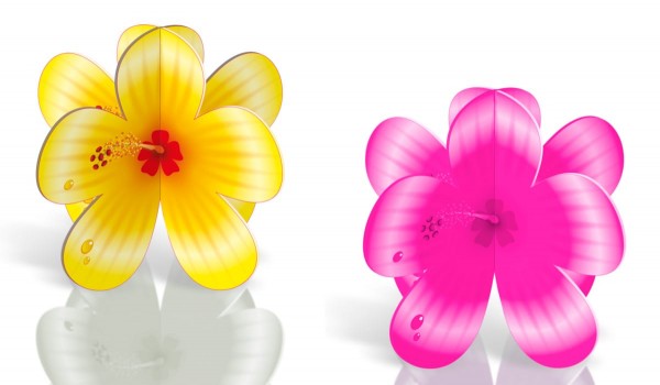 4 Hibiskus Aufsteller Summerbeach