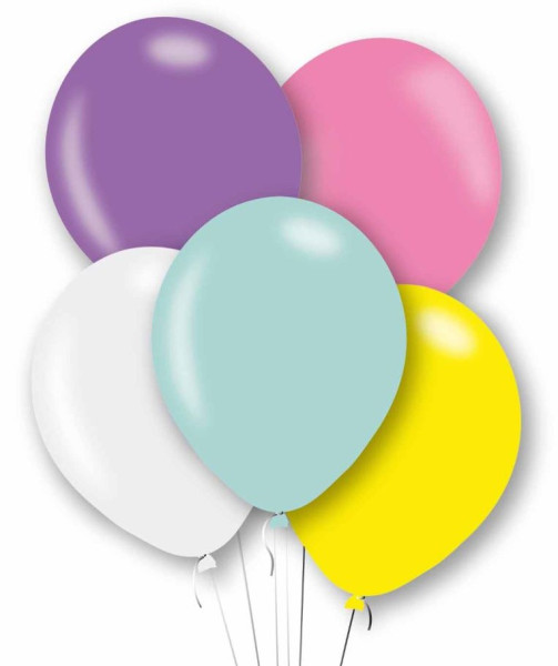 10 Bunte Perlglanz Ballons 27,5cm