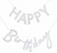 Vorschau: Transparente Happy Birthday Girlande 3m