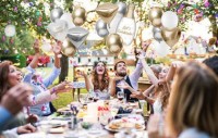Vorschau: Lets Celebrate Heliumflasche mit Ballons
