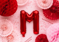 Roter M Buchstabenballon 35cm