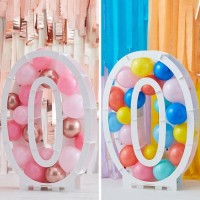 Befüllbarer Zahl 0 Ballonstand