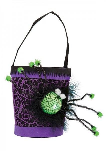 Trick or Treat Spinnen Eimerchen LED