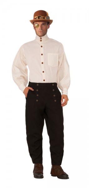 Retro Steampunk Hemd Beige
