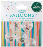Vorschau: 5 Milestone 50`th Eco Ballons 30cm
