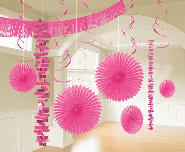 Dekoration Wunderland in Pink 18-teilig