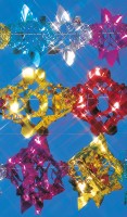 Bunte Glitzer Foliengirlanden 3-teilig