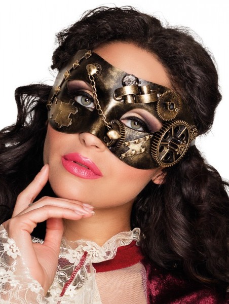 Kupfergoldene Steampunk Augenmaske