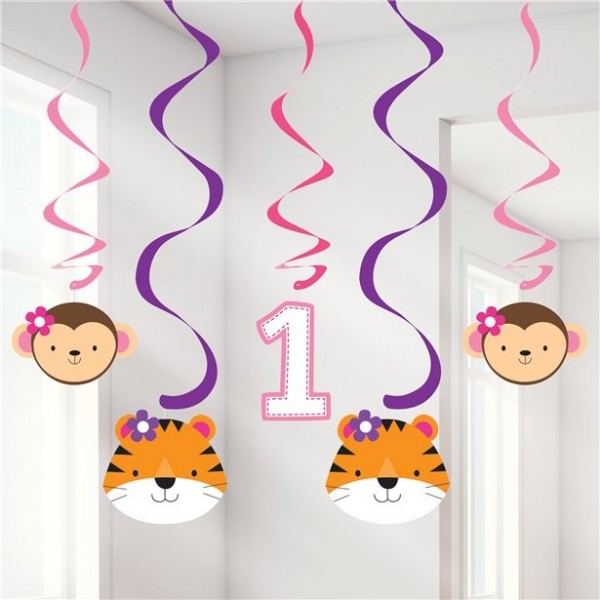 1. Geburtstag Tiere Wirbel Hängedeko