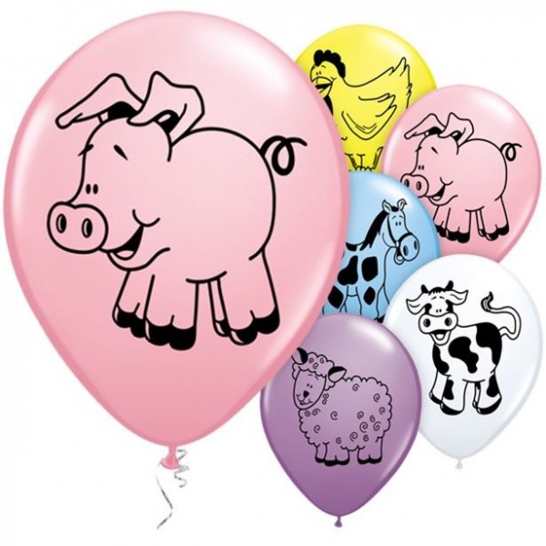 5 Farmleben Luftballons 28cm