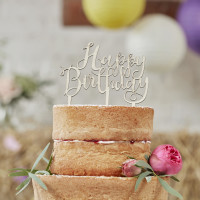 Vorschau: Boho Flowers Birthday Tortendeko