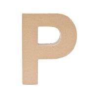 Buchstabe P aus Pappmaché 17,5cm