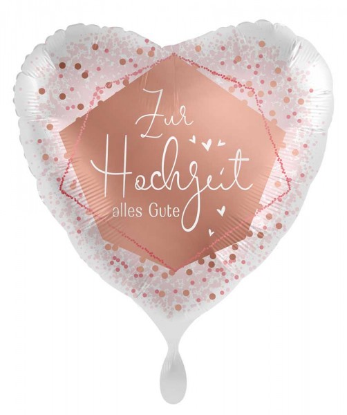 Herz Folienballon Zur Hochzeit 45cm