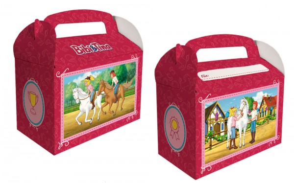 6 Bibi und Tina Geschenkboxen mit Namensfeld