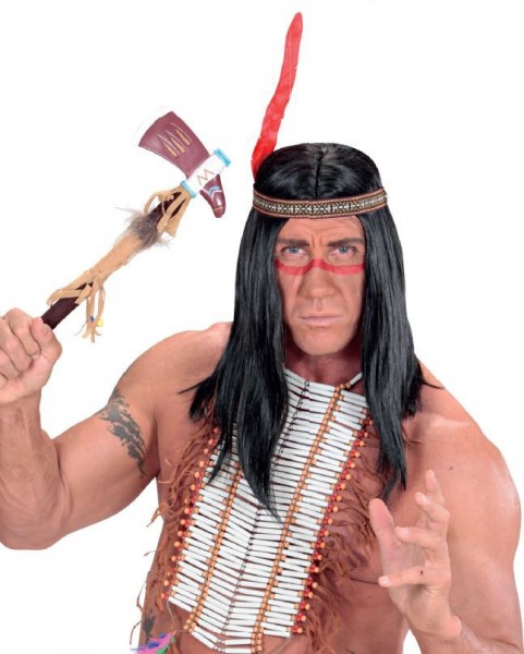 Indianerstirnband Mit Roter Feder 2