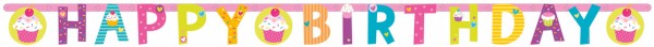 Cupcake Happy Birthday Girlande 190cm 2