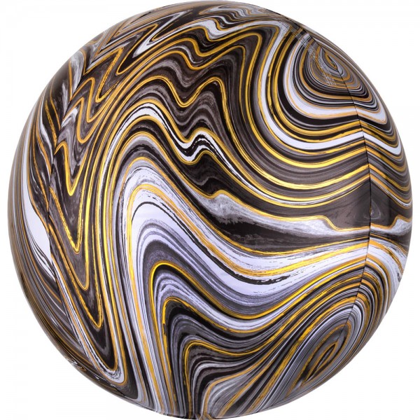 Marblez Orbz Ballon schwarz 38 x 40cm