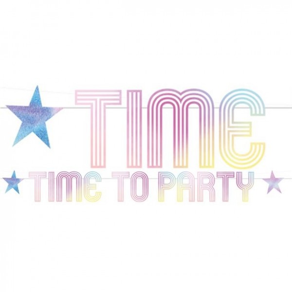 Holo Party Girlande Rosa 2,8m