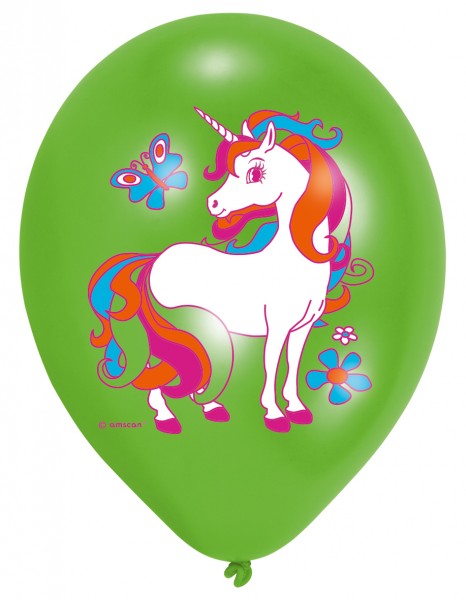 6 Ballons Magisches Regenbogen Einhorn 3