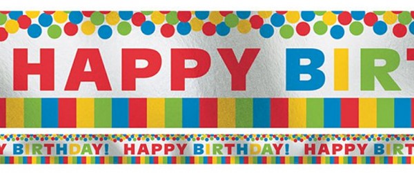 Happy Birthday Regenbogen Banner 7,6m