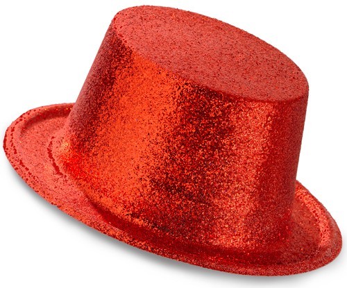 Roter Party Glitzer Zylinder