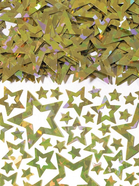 Holografische Sternen Streudeko Gold 14g